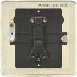 Knightsbridge  10AX 1-Gang 2-Way Light Switch  Brushed Brass
