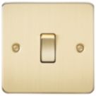 Knightsbridge  10AX 1-Gang 2-Way Light Switch  Brushed Brass