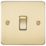 Knightsbridge  10AX 1-Gang 2-Way Light Switch  Brushed Brass