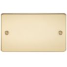 Knightsbridge  2-Gang Blanking Plate Polished Brass