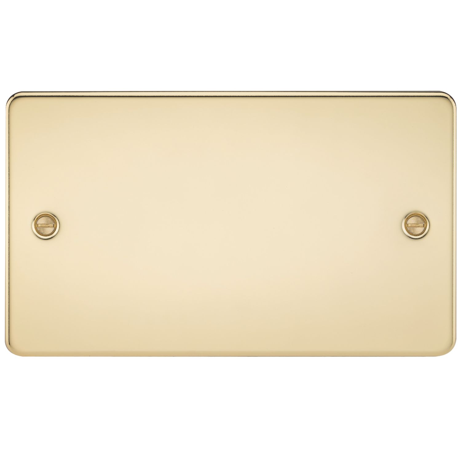 Knightsbridge 2-Gang Blanking Plate Polished Brass (684TY)
