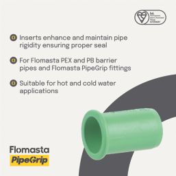 Flomasta STS22M1 Polybutylene & PEX Push-Fit Pipe Insert 22mm 10 Pack
