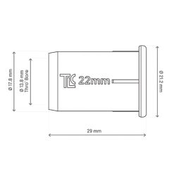 Flomasta STS22M1 Polybutylene & PEX Push-Fit Pipe Insert 22mm 10 Pack