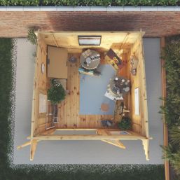 Mercia Helios Curved Roof 9' x 9' (Nominal) Arched Timber Log Cabin