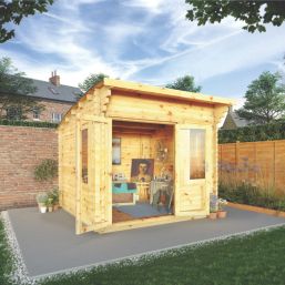 Mercia Helios Curved Roof 9' x 9' (Nominal) Arched Timber Log Cabin