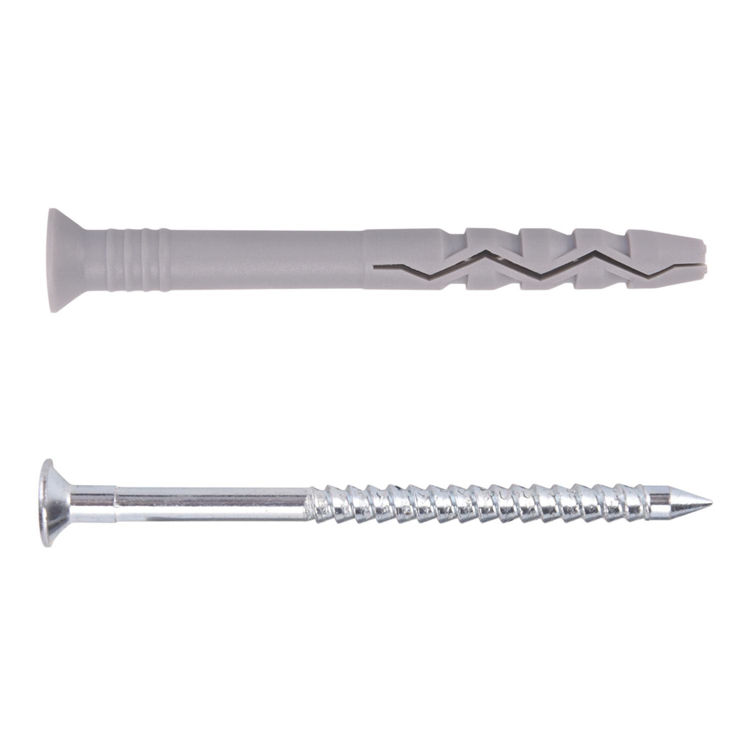 Easyfix Nylon & Steel Countersunk Head Hammer Fixings 8mm x 60mm 50 Pack (684YY)