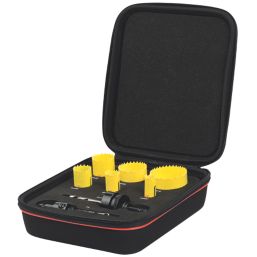 Starrett KFC06021 6-Saw Multi-Material Electricians Fast Cut Holesaw Set