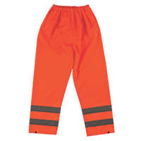 Hi-Vis Reflective Trousers Elasticated Waist Orange XX Large 28-50" W 31" L