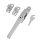 Smith & Locke Left or Right-Handed Modern Locking Casement Fastener Satin Chrome