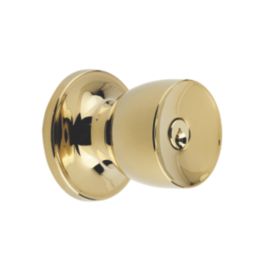 ERA  Ball Mortice Knob Set Polished Brass 67mm