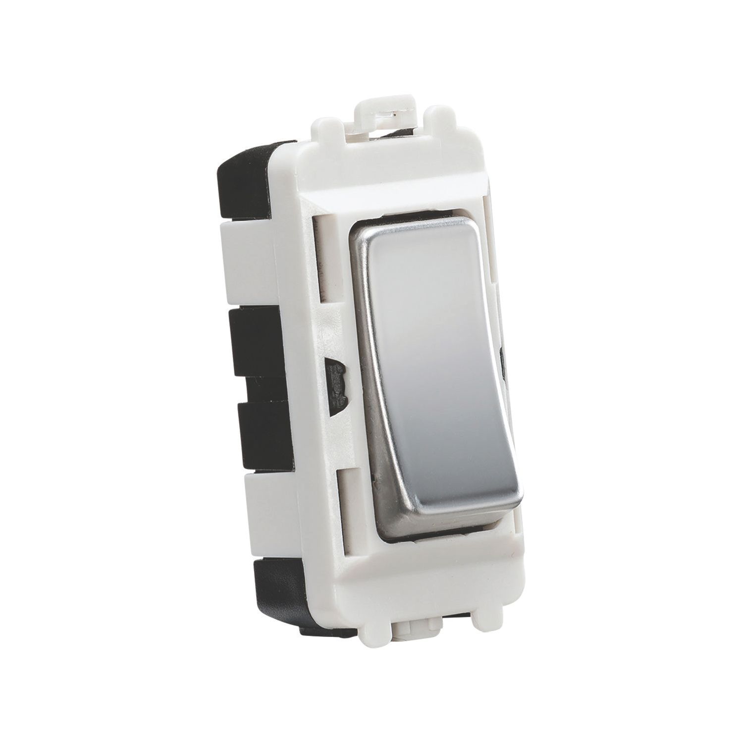 Knightsbridge 20AX Grid SP Centre Off Control Switch Polished Chrome (685CR)