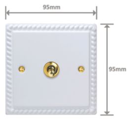 Varilight  10A 1-Gang 2-Way Light Switch  Georgian White