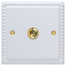 Varilight  10A 1-Gang 2-Way Light Switch  Georgian White