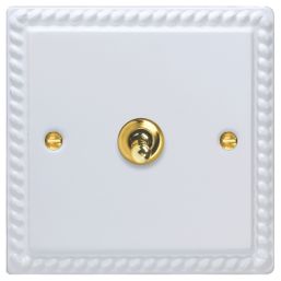 Varilight  10A 1-Gang 2-Way Light Switch  Georgian White