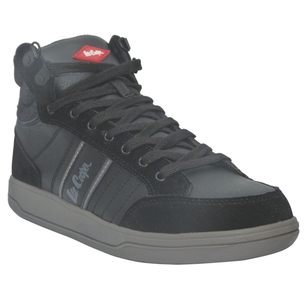 Lee Cooper LCSHOE099 Size 10 Black Grey Steel Toe Cap Safety Trainer Boots Screwfix