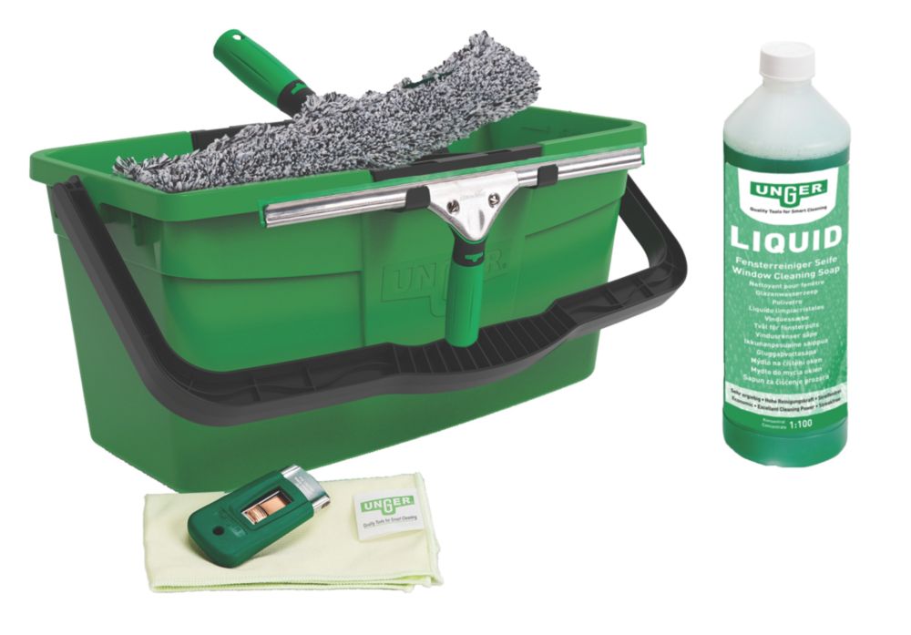 Unger AK015 Complete 6-in-1 Window Cleaning Kit 6 Pieces