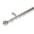 Cooke & Lewis Polished Chrome Curtain Pole Set 28mm x 1.2 - 2.1m