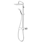 Triton  HP/Combi Flexible Exposed Chrome Thermostatic Push Button Mixer Shower with Diverter