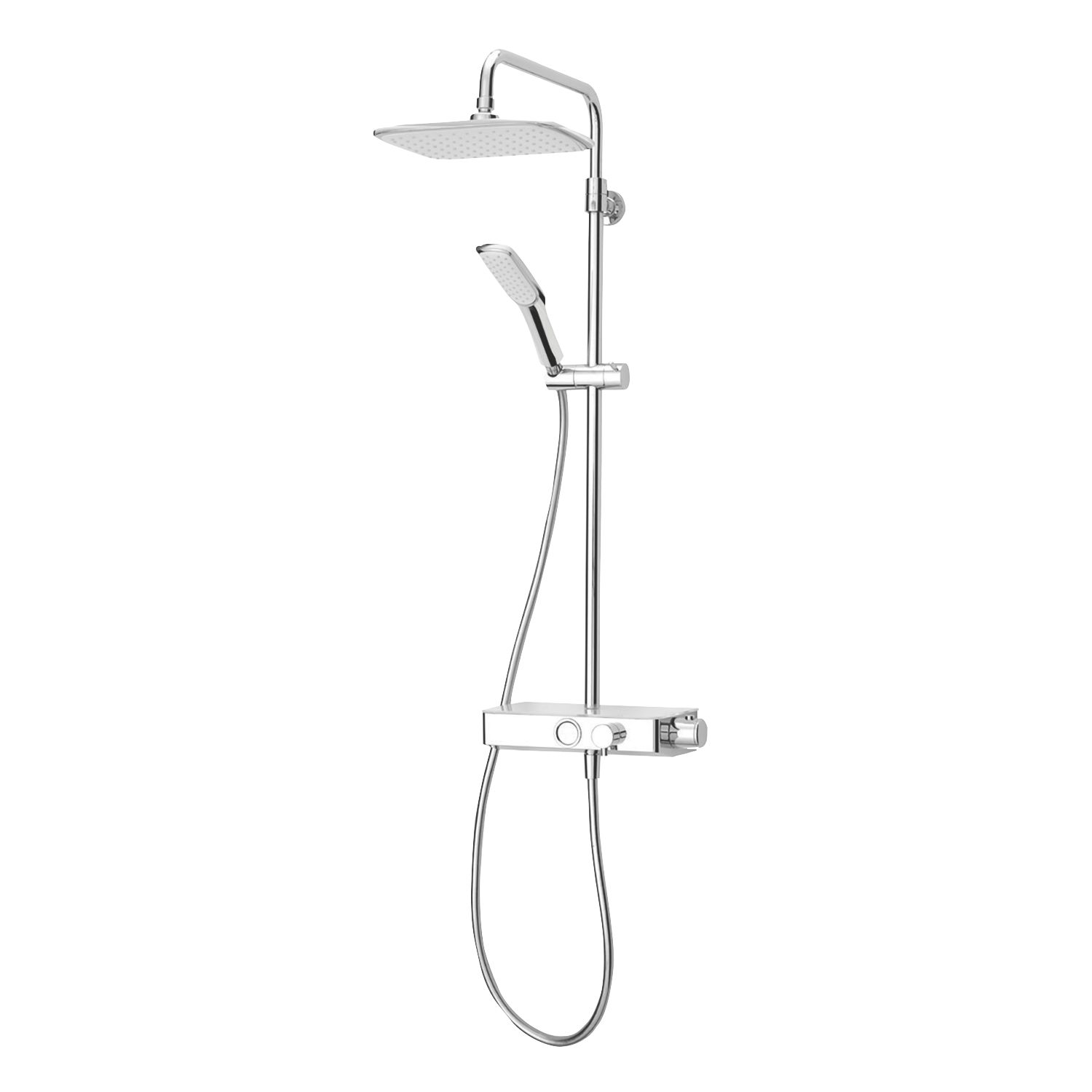 Triton HP/Combi Flexible Exposed Chrome Thermostatic Push Button Mixer Shower with Diverter (685JJ)