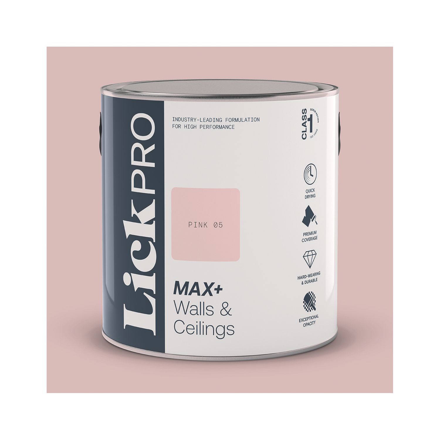 LickPro Max+ 2.5Ltr Pink 05 Eggshell Emulsion Paint (685JY)