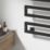 Reina 510mm x 500mm 324BTU Black Flat Electric Towel Radiator