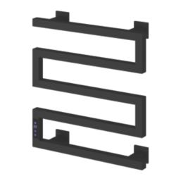 Reina 510mm x 500mm 324BTU Black Flat Electric Towel Radiator
