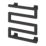 Reina 510mm x 500mm 324BTU Black Flat Electric Towel Radiator