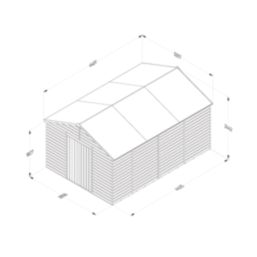 Forest Beckwood 10' x 14' 6" (Nominal) Apex Shiplap Timber Shed