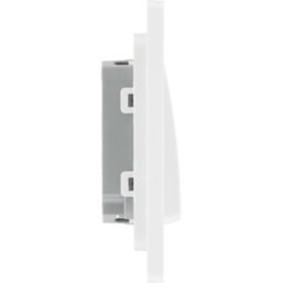 British General Evolve 20A 16AX 2-Gang 2-Way Wide Rocker Light Switch  Pearlescent White with White Inserts