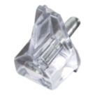 Essentials MDF Flat Shelf Supports Clear 10 Pack