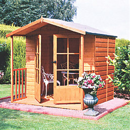 Shire Alnwick 6' 6" x 7' (Nominal) Apex Timber Summerhouse