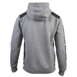 CAT Logo Panel Hooded Sweatshirt Dark Heather Grey 2X Large 50-53" Chest