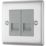 British General Nexus Metal 2-Gang Slave Telephone Socket Brushed Steel