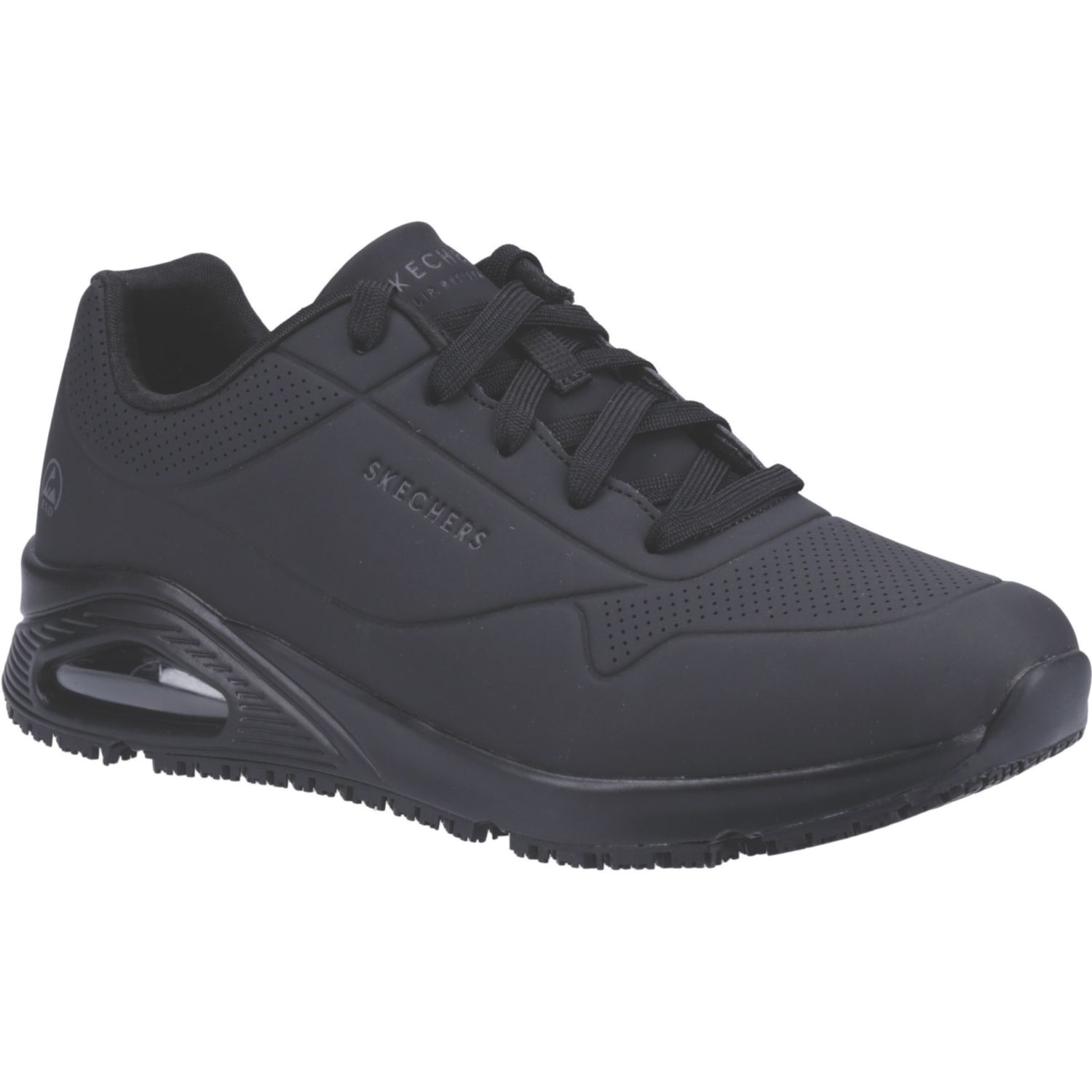 Skechers Relaxed Fit: Uno SR Size 4 Womens Black Occupational Work Trainers (685XT)
