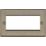 Knightsbridge Raised Square 4-Module Modular Faceplate Antique Brass