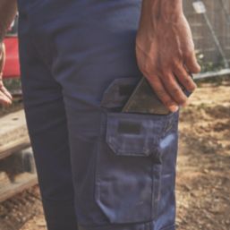 Site Sember Work Trousers Navy 30" W 32" L