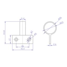 Smith & Locke Sash Window Ring Pull Polished Chrome 42mm x 45mm