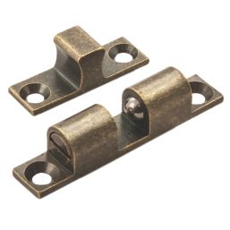 Carlisle Brass Double Ball Cabinet Catch Antique Brass 17mm x 12mm