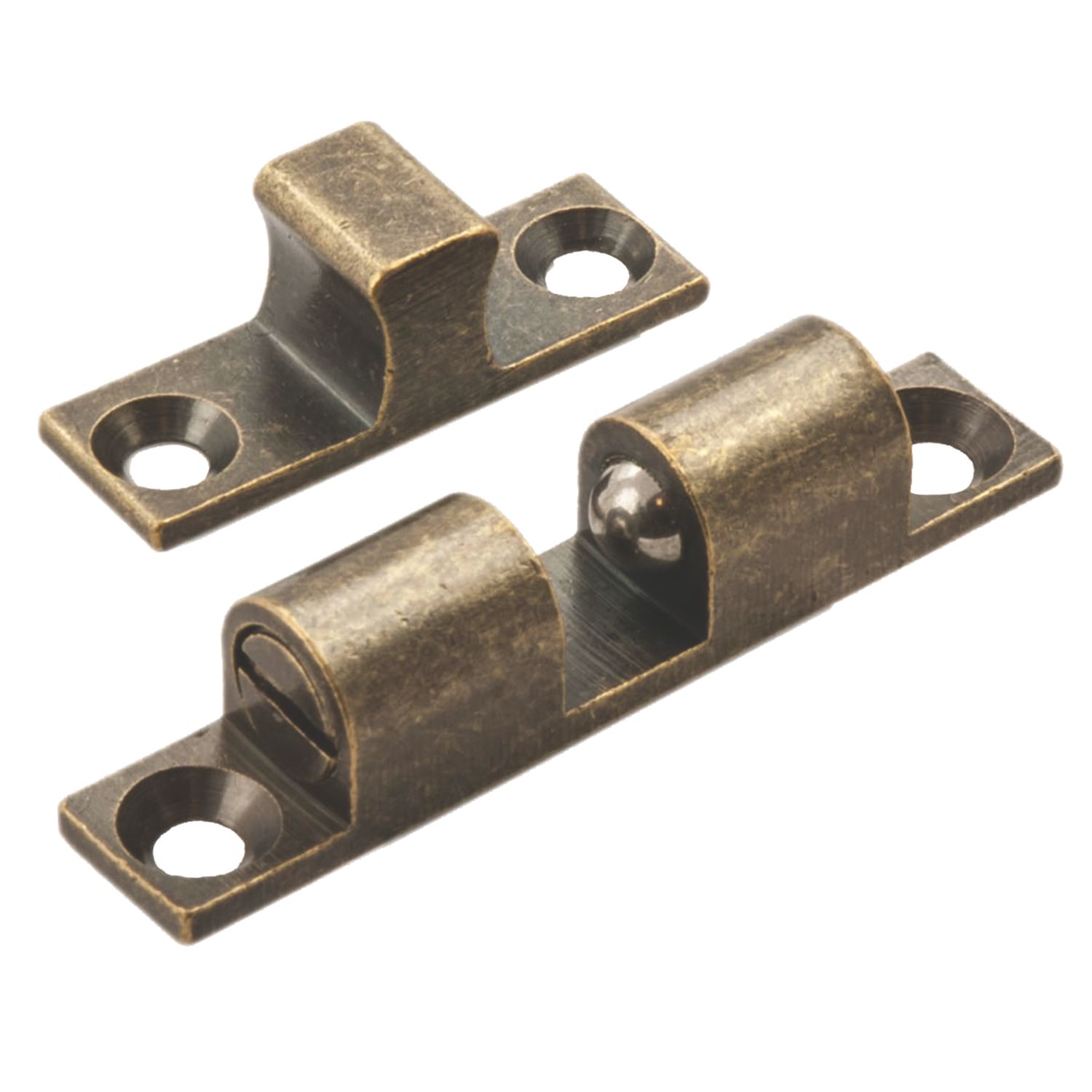 Carlisle Brass Double Ball Cabinet Catch Antique Brass 17mm x 12mm (6863P)