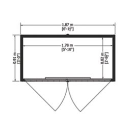 Shire  6' x 3' (Nominal) Apex Timber Bike Store