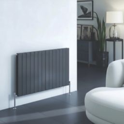Reina Harley Double 600mm x 980mm 3593BTU Anthracite Horizontal Designer Radiator