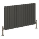 Reina Harley Double 600mm x 980mm 3593BTU Anthracite Horizontal Designer Radiator
