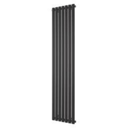 Ximax Fortuna 1800mm x 526mm 3795BTU Black / Silver Vertical Designer Radiator