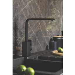 Streame by Abode Pixell Quad Single Lever Mono Mixer Kitchen Tap Matt Black