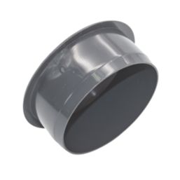 FloPlast  Push-Fit Socket Plug Anthracite Grey 110mm