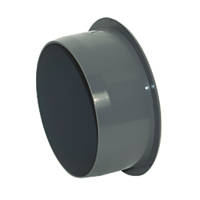 FloPlast  Push-Fit Socket Plug Anthracite Grey 110mm
