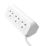 Masterplug 13A 5-Gang Switched Surge-Protected Extension Lead + 3.25A 3-Outlet Type A & C USB Charger Matt White 2m