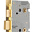 Smith & Locke Fire Rated Polished Brass Bathroom Lock 65mm Case - 44mm Backset