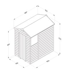 Forest Beckwood 4' x 6' (Nominal) Apex Shiplap Timber Shed with Base