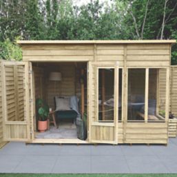Forest Oakley 9' 6" x 6' (Nominal) Pent Timber Summerhouse with Assembly